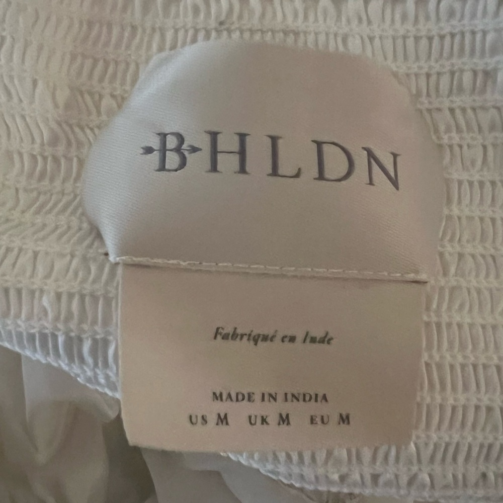 Anthro BHLDN 3D Floral Removable Puff-Sleeve Mini Dress size M Reception dress - Picture 9 of 12